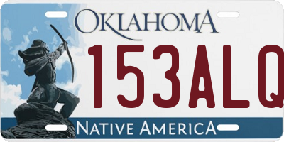 OK license plate 153ALQ