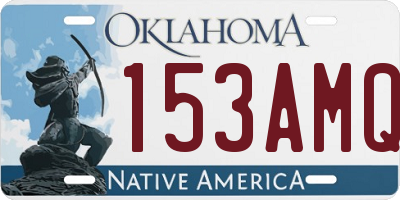 OK license plate 153AMQ