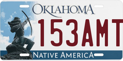 OK license plate 153AMT