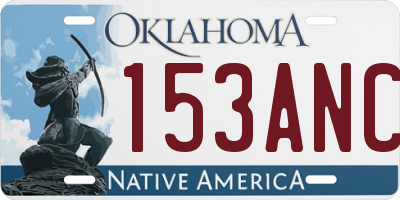 OK license plate 153ANC