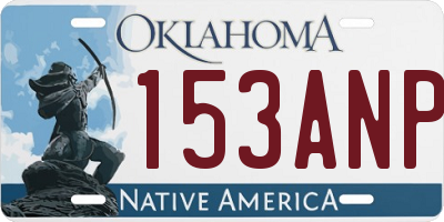OK license plate 153ANP