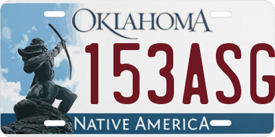 OK license plate 153ASG