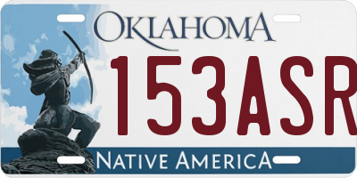 OK license plate 153ASR