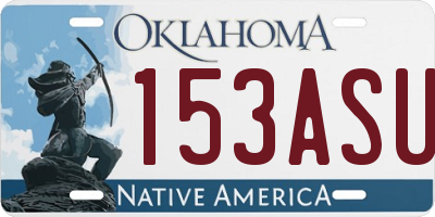 OK license plate 153ASU