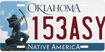 OK license plate 153ASY