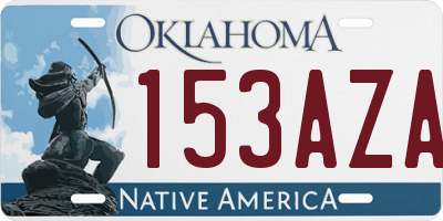 OK license plate 153AZA