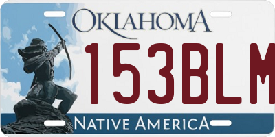 OK license plate 153BLM