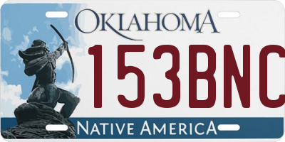 OK license plate 153BNC