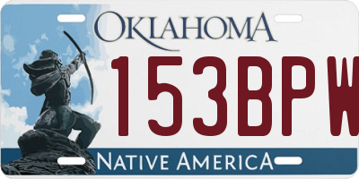 OK license plate 153BPW