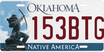 OK license plate 153BTG