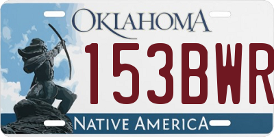OK license plate 153BWR