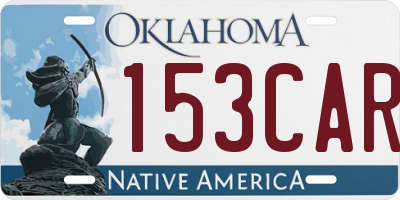 OK license plate 153CAR