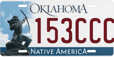 OK license plate 153CCC