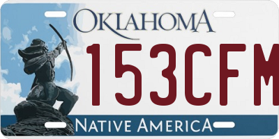 OK license plate 153CFM