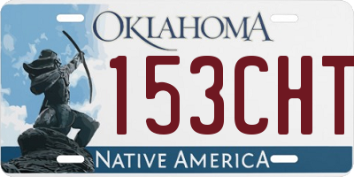 OK license plate 153CHT