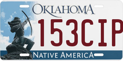 OK license plate 153CIP