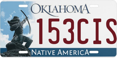 OK license plate 153CIS