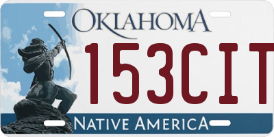 OK license plate 153CIT
