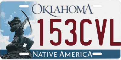 OK license plate 153CVL