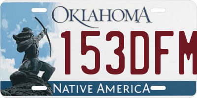 OK license plate 153DFM