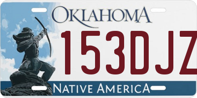 OK license plate 153DJZ