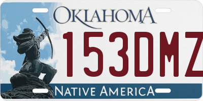 OK license plate 153DMZ