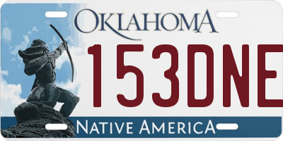 OK license plate 153DNE