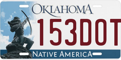 OK license plate 153DOT