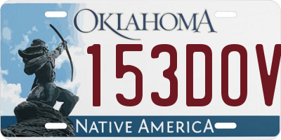 OK license plate 153DOV