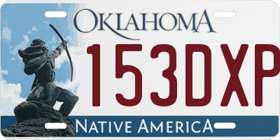 OK license plate 153DXP