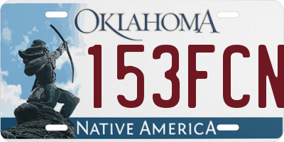 OK license plate 153FCN