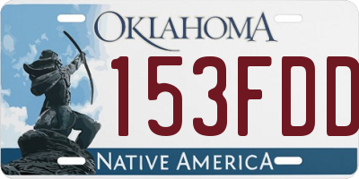 OK license plate 153FDD