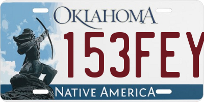 OK license plate 153FEY