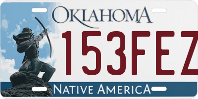 OK license plate 153FEZ