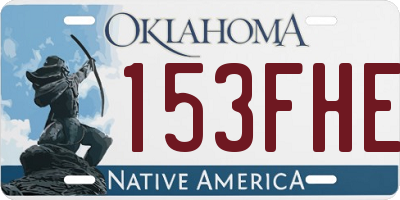 OK license plate 153FHE