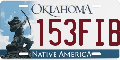 OK license plate 153FIB