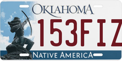 OK license plate 153FIZ