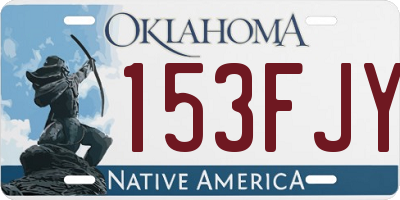 OK license plate 153FJY