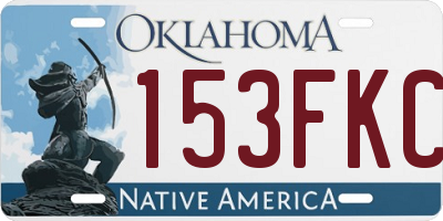 OK license plate 153FKC