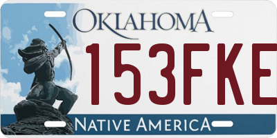 OK license plate 153FKE