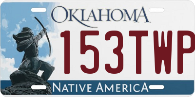 OK license plate 153TWP