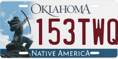 OK license plate 153TWQ