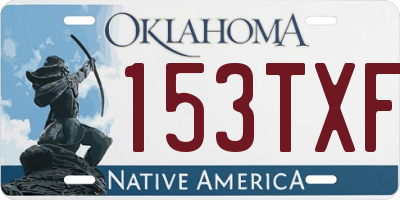 OK license plate 153TXF