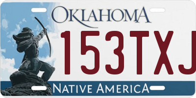 OK license plate 153TXJ