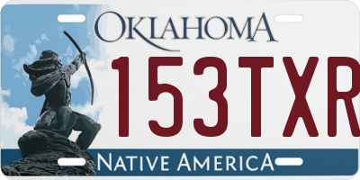 OK license plate 153TXR