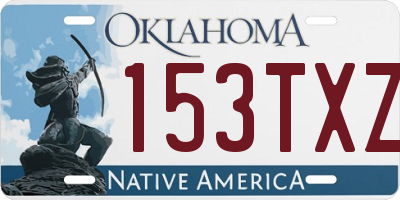 OK license plate 153TXZ