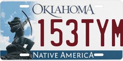 OK license plate 153TYM