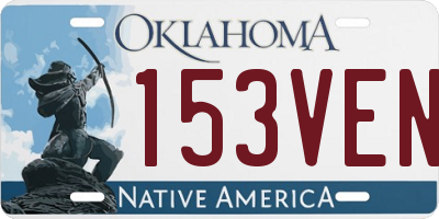 OK license plate 153VEN
