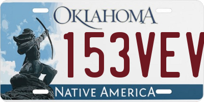 OK license plate 153VEV