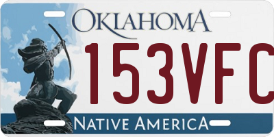 OK license plate 153VFC